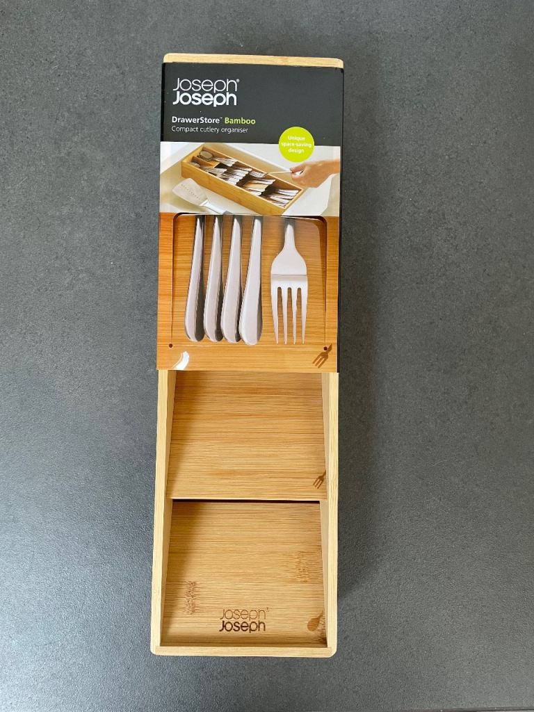 Joseph and Joseph DrawerStore Bamboo Compact Cutlery Organiser