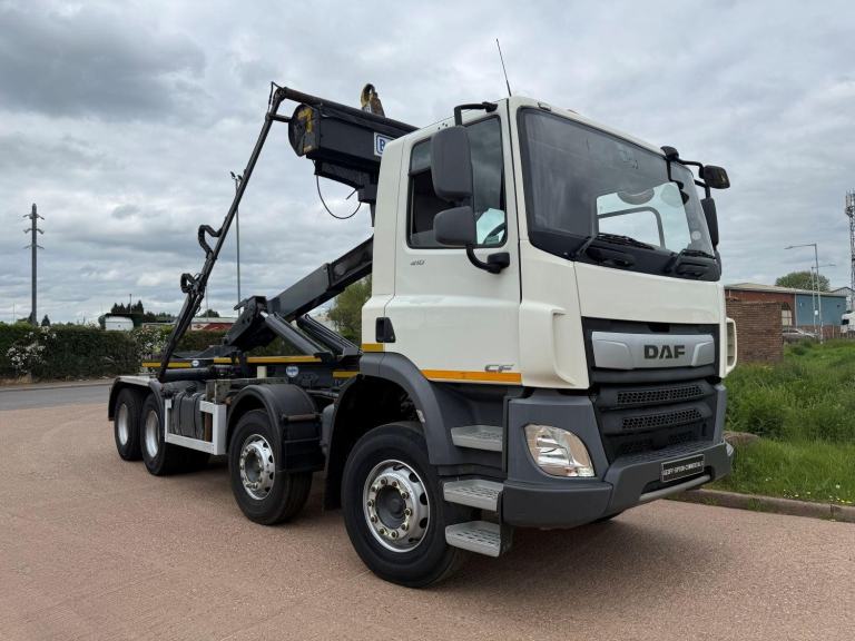 DAF CF 410 2020 (20) EURO 6, DAY CAB, 8X4 HOOK LOADER, BOUGHTON EQUIPMENT