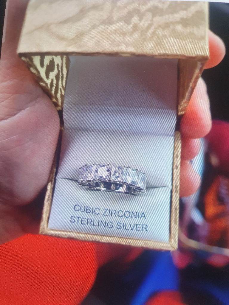 Rachel Zoe Cubic Zirconia Sterling Silver Ring size O
