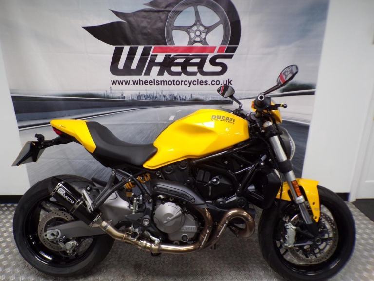 2019 DUCATI M821 MONSTER FINISHED IN YELLOW WITH A GR RACING EXHAUST