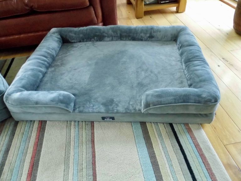 image for Large Dog Bed. Machine Washable, non-slip bottom, waterproof inner.