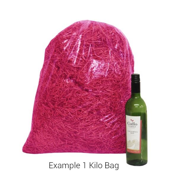 Cerise shredded Kraft paper for retail display baskets hampers boxes huge bag 