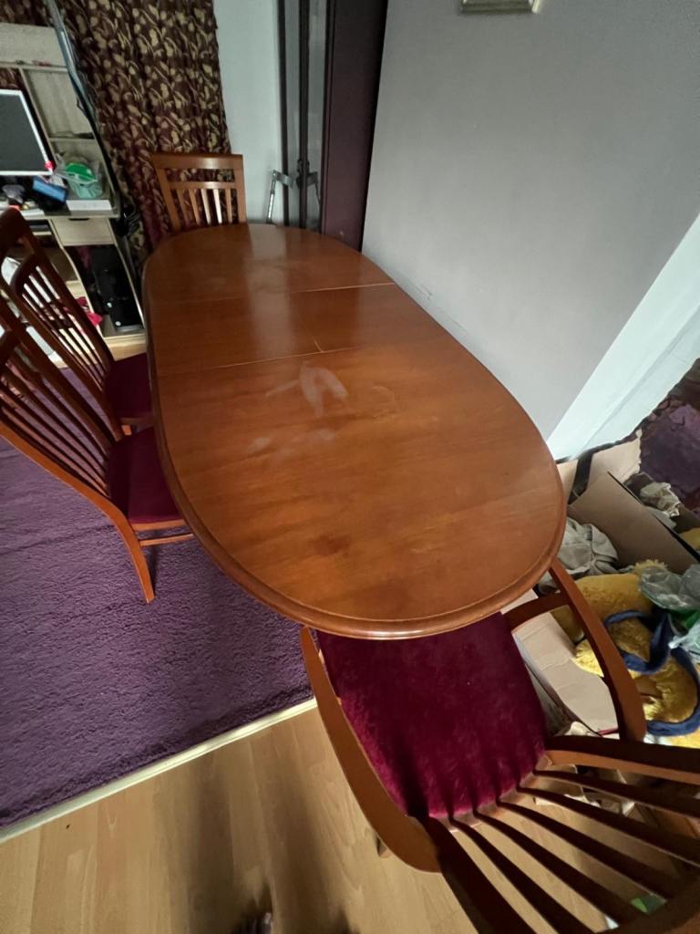 Dining table and chairs 