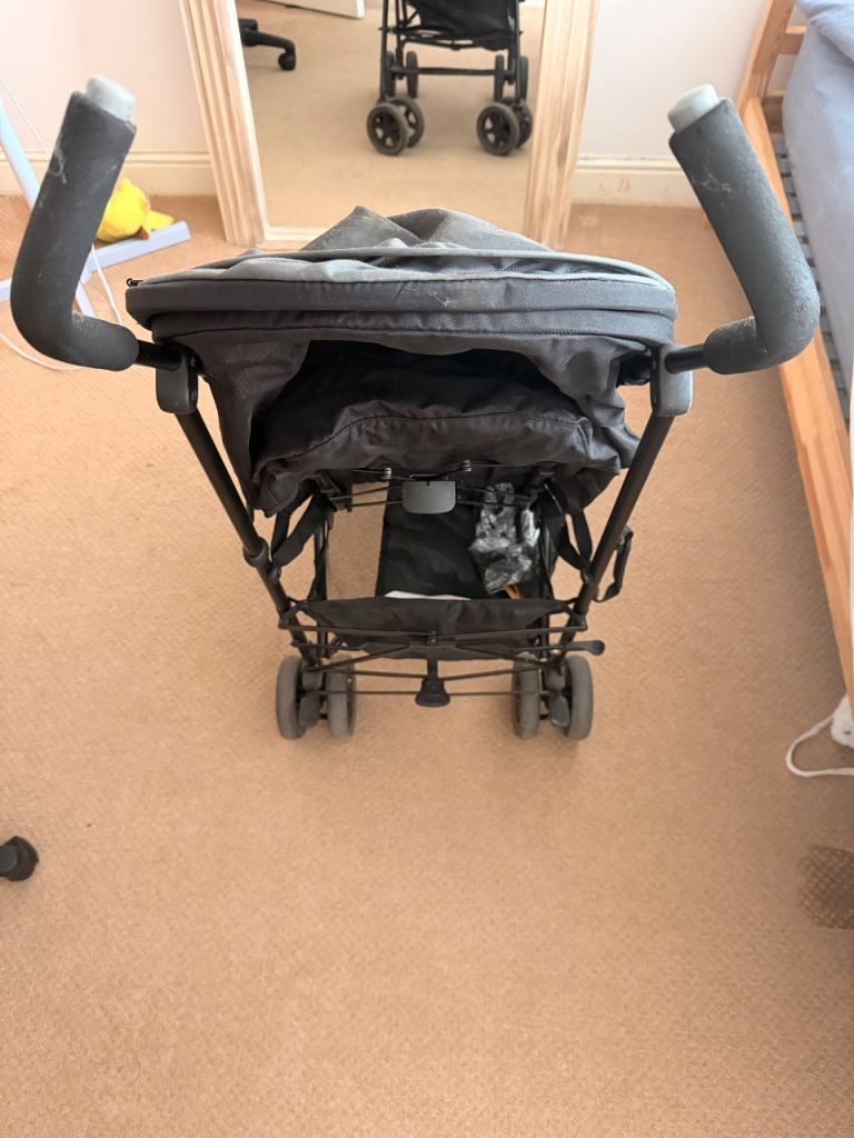 John Lewis & Partners Black Pushchair – Good Condition