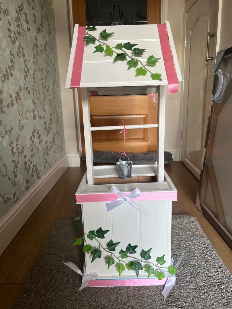 Hand made wooden wishing well (wedding, christening etc)