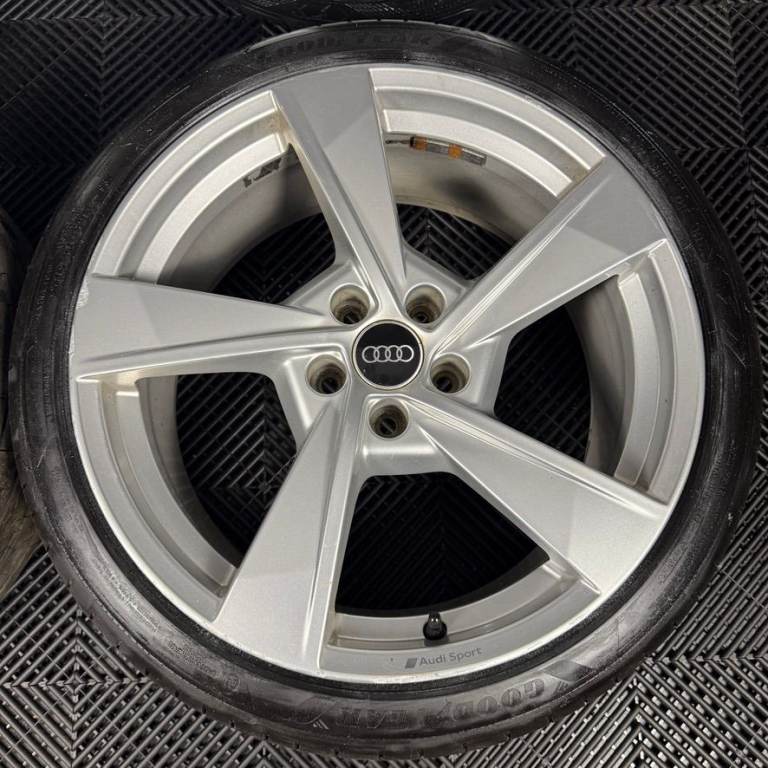 19'' GENUINE AUDI A4 S LINE SILVER B8 B9 ALLOY WHEELS ALLOYS TYRES