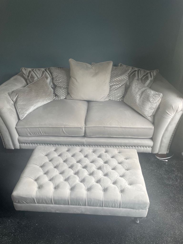 Arighi Bianchi sofa loveseat chair and foot stool