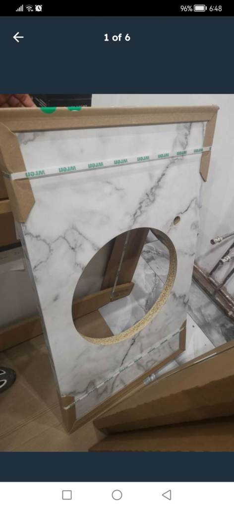 New Marble-Effect kitchen Sink Countertop - Unused