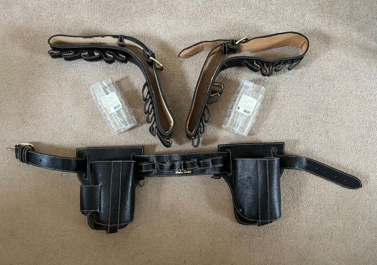 Novelty party shot glass belt holster bandolier