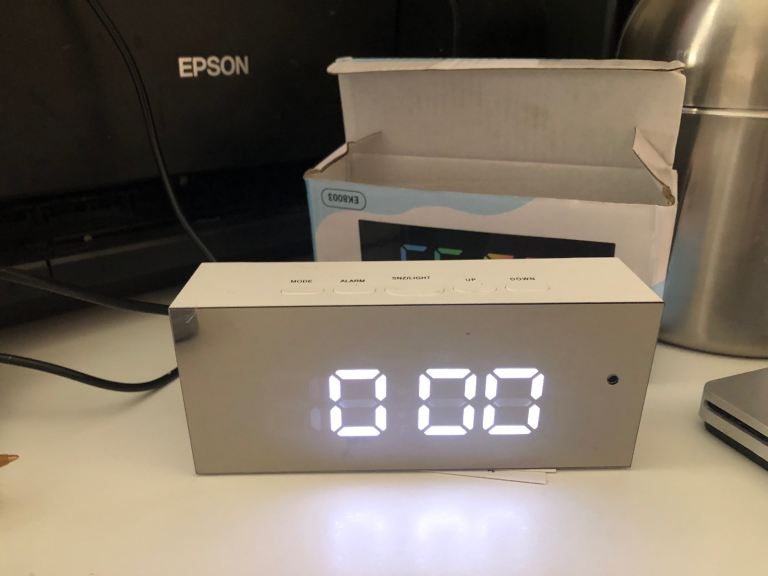 Hidden spy camera in clock 