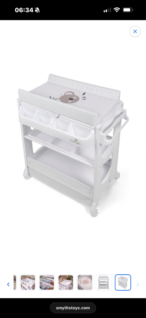 Babylo Bath and Baby Changing Table Koala Green
