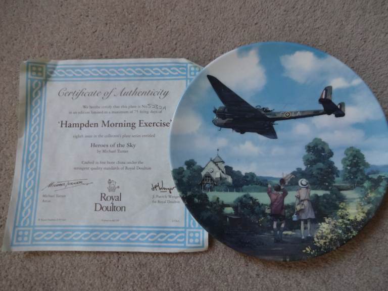 Royal Doulton 'Hampden Morning Exercise' Collector Plate - Heroes of the Sky