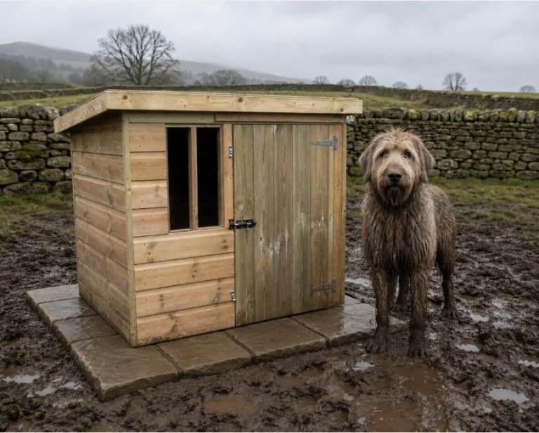 Dog Kennel - Top quality Wooden T&G Kennel - Pet Bed 4FT x 4FT