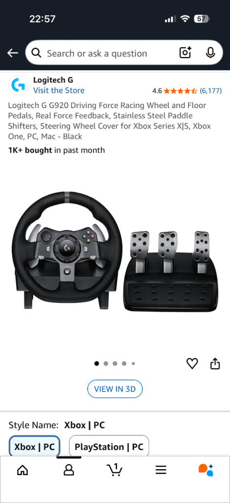 Logitech Driving Force Racing Wheel & Floor Pedals