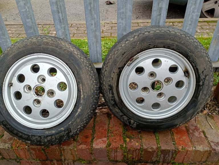 SET OF MK 1 OR MK 2 METRO 12 INCH PEPPERPOT WHEELS AND TYRES