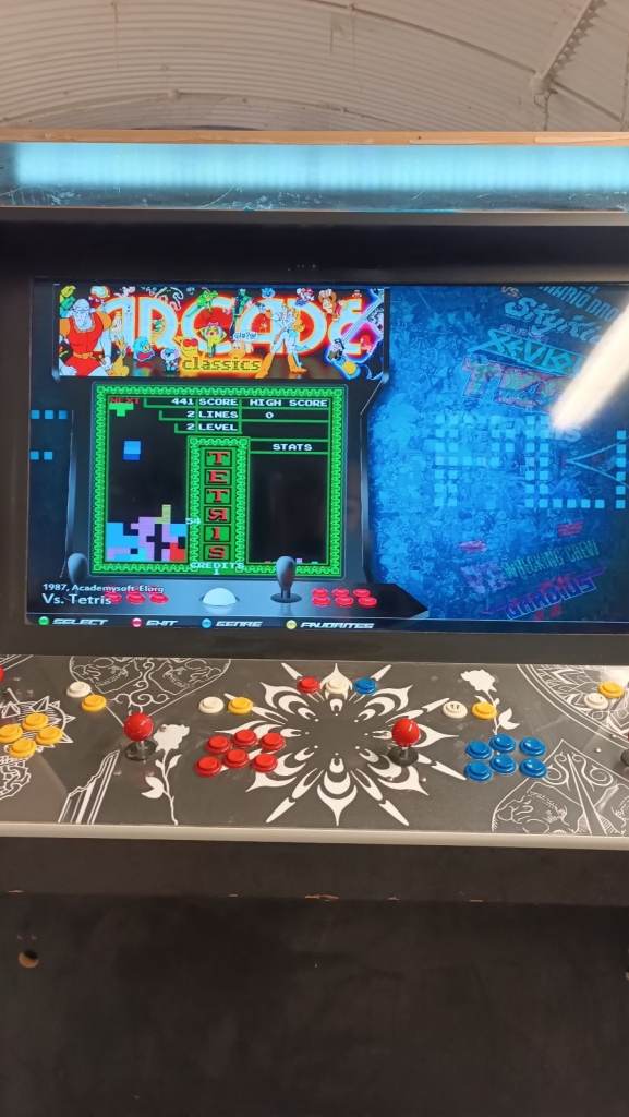 Retro arcade gaming machine