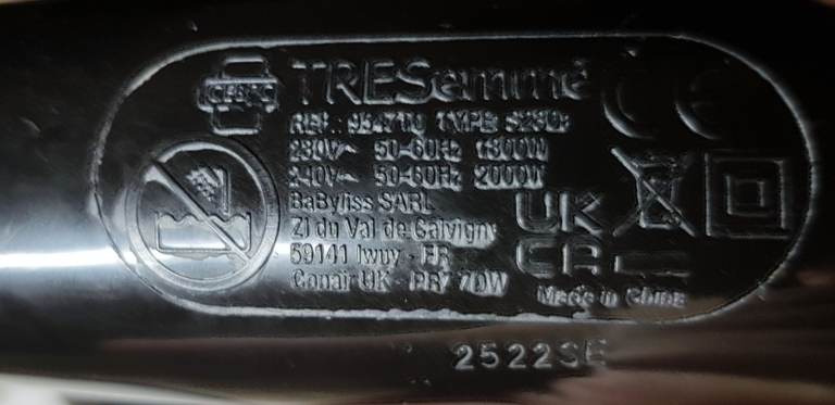  TRESemme 2000w hair dryer