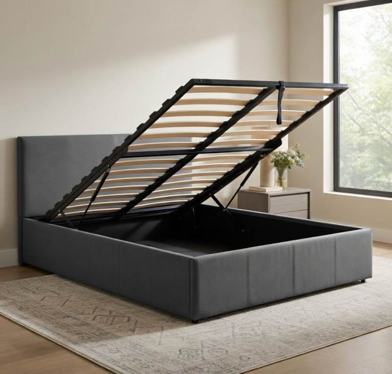 Brand New Ottoman Double Bed - Lift-Up Storage - Delivery Available 