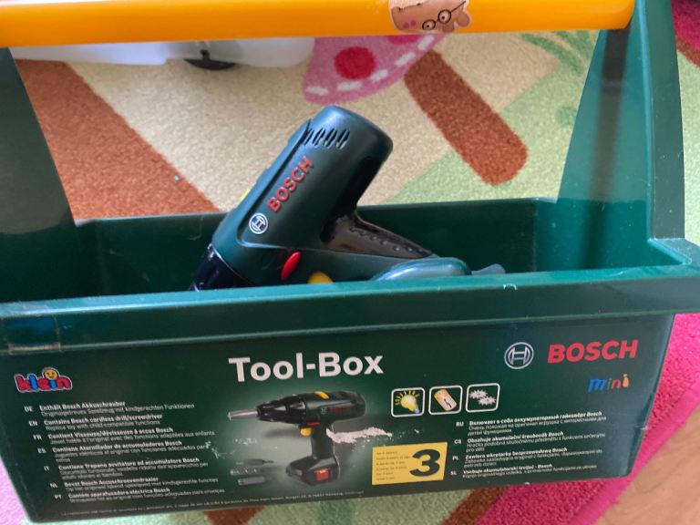 Bosch Mini Toy Tool Box with Drill – Good Condition