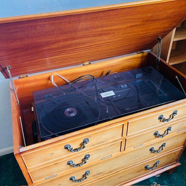 Sharp Record player and cabinet