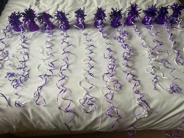 FREE BALLOON WEIGHTS SHINING FOIL - BARGAIN - 18 IN TOTAL