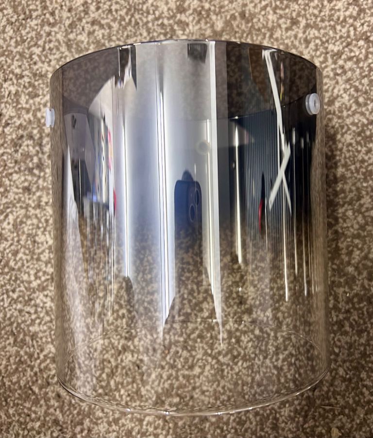 Pair of Smoked glass ombré effect light shades 