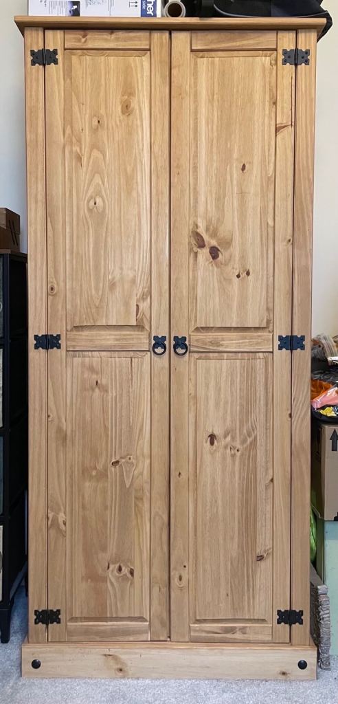 Mercers Corona pine wooden 2 Door Wardrobe