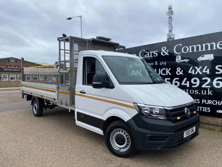 2021 Volkswagen Crafter CR35 2.0 TDI 140PS LWB L3 DROPSIDE TAIL LIFT TRAFFIC MANAGEMENT 107K FSH ...