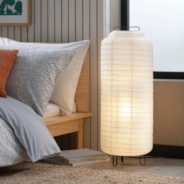 Habitat Boulle Japonais Paper Floor Lamp - White