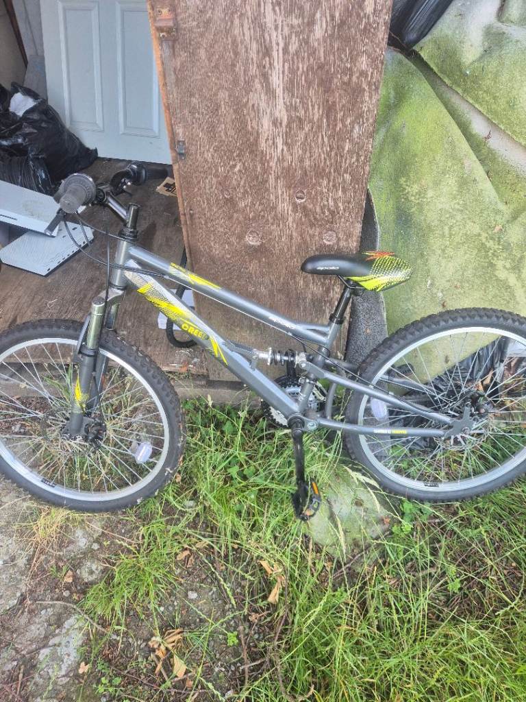 Full Suspension Mountain Bike – Grey & Yellow