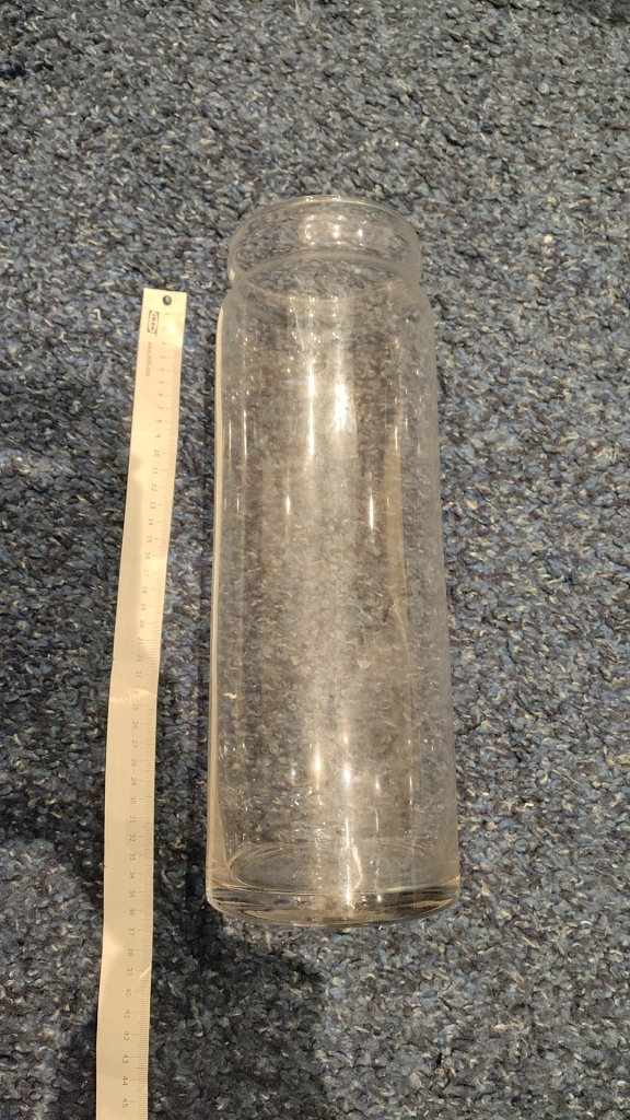 Large tall glass vase