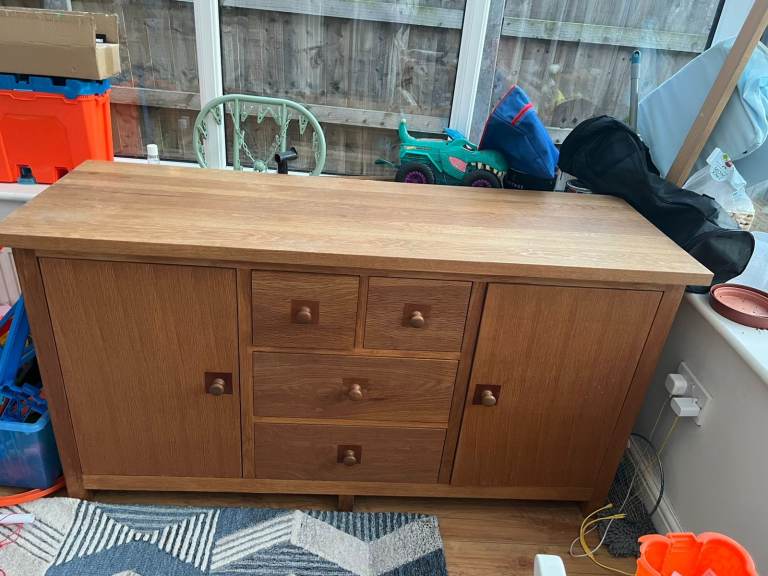 Brown Wooden Sideboard – Good Condition Storage Chest