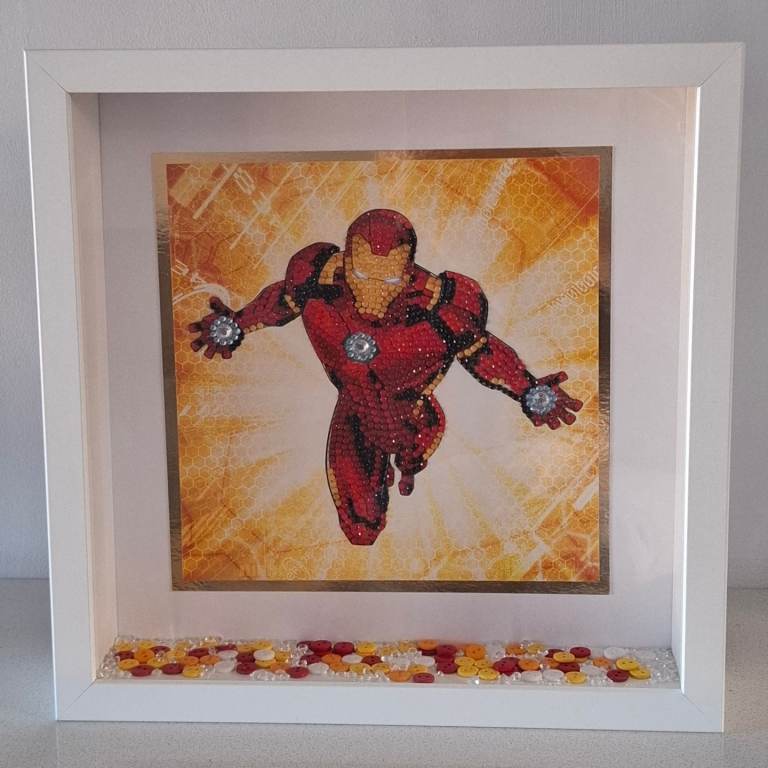 Diamond art pictures in 3D box frame handmade 