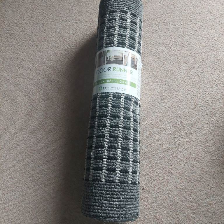 New Grey Woven Floor Runner – 182cm x 60cm