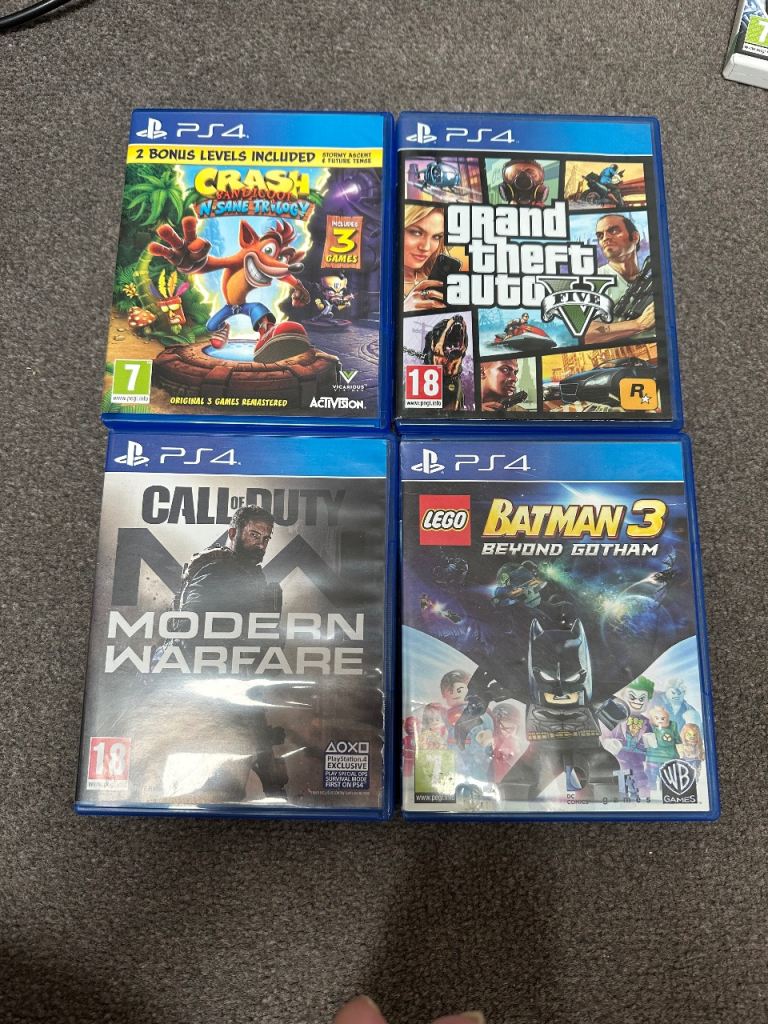PS4 Games Bundle: Call of Duty, GTA V, Crash Bandicoot, Lego Batman