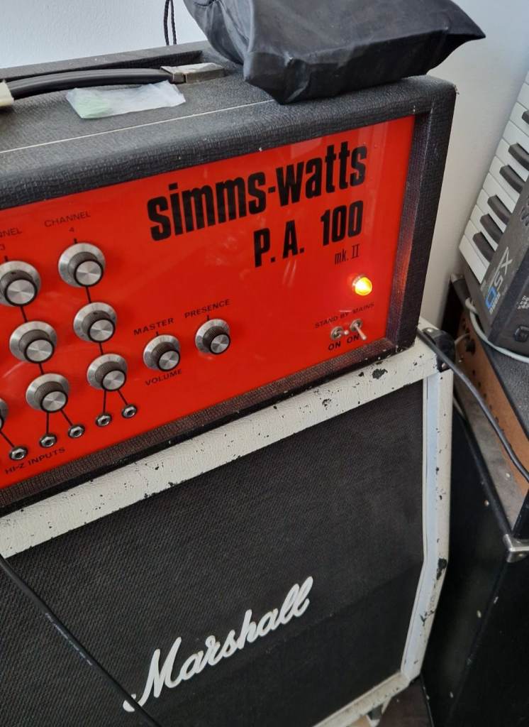 Simms Watts PA 100 mk2 Vintage Guitar and Bass Amplifier