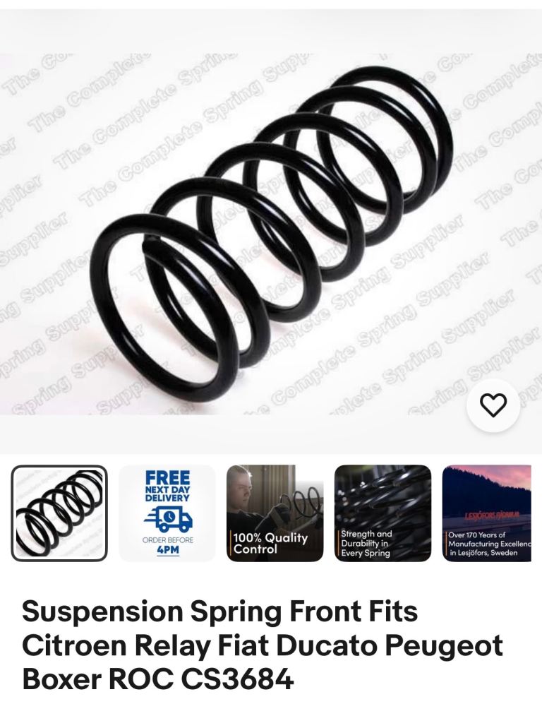Citroen, Peugeot, fiat. Suspension spring 