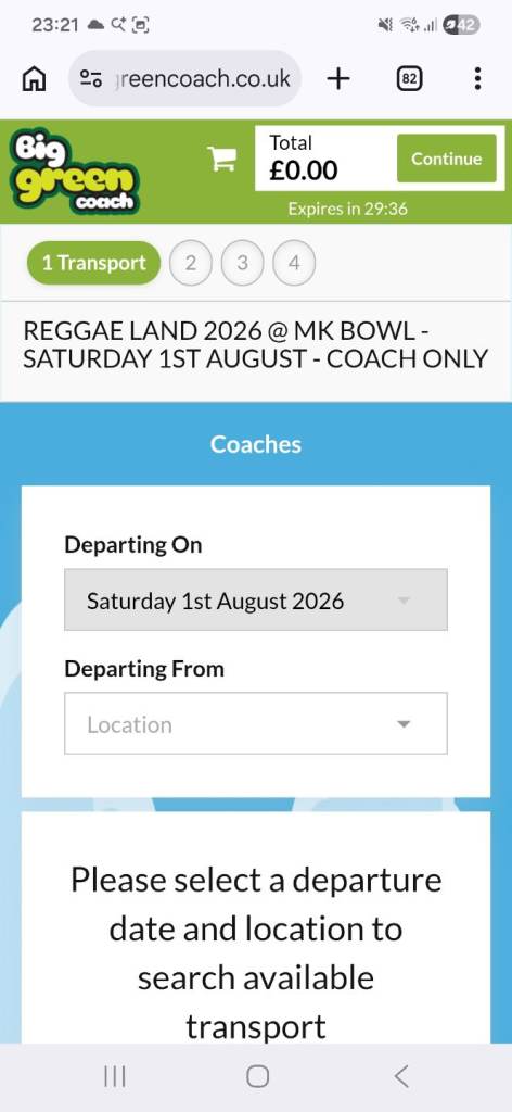 Reggae Land 2026 @ MK Bowl – Coach Only Ticket