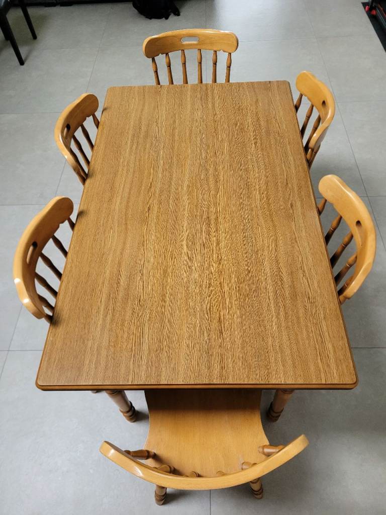 Wooden kitchen / Dining Table and 6 Chairs – Good Condition, £150.00 ...