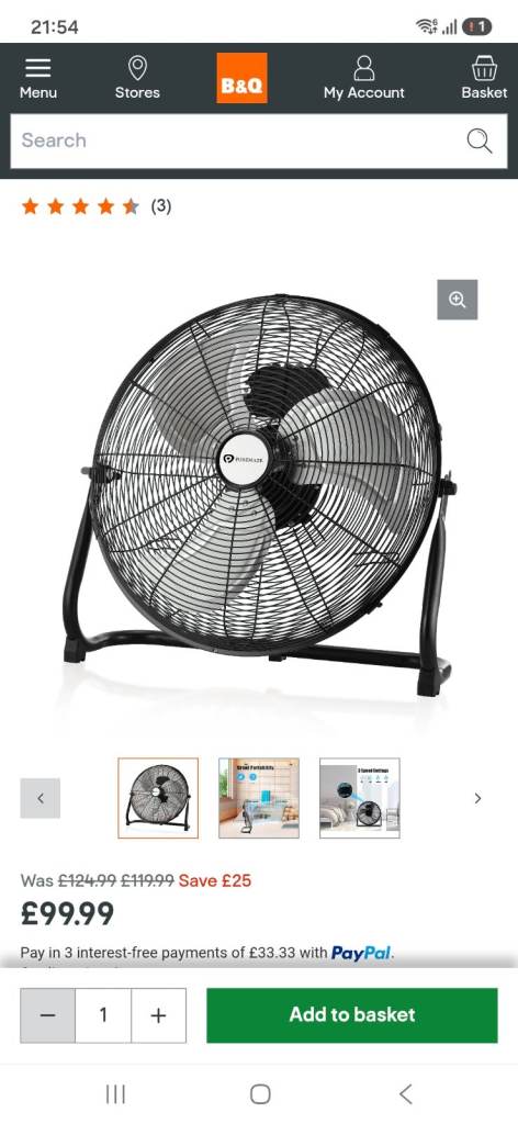 New Black Floor Fan – Powerful Air Circulator