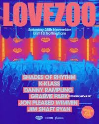 2 Lovezoo Tickets Nottingham at Unit 13 Sat 28th November 
