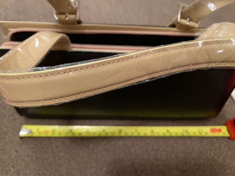 NEW black and beige bag