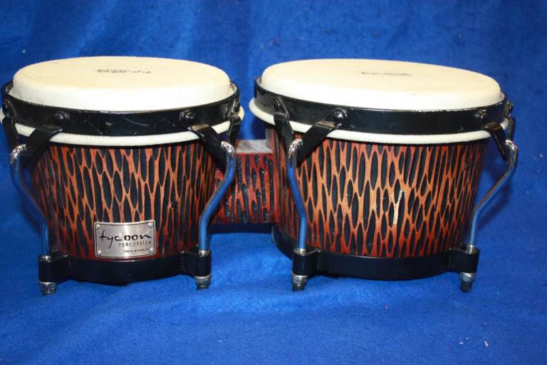 Tycoon Master Handcrafted Original Series Bongos Black Rims 7in + 8.1/2in Great Condition ~ £95 ono