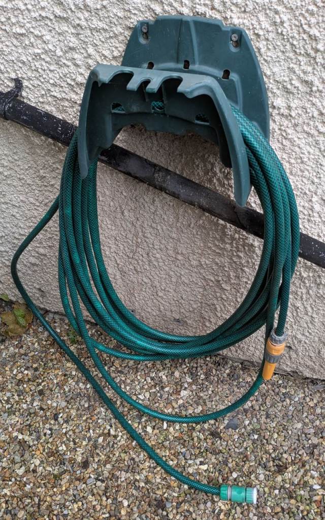 Garden Hose (approx. 18m) with Wall-Mounted Holder