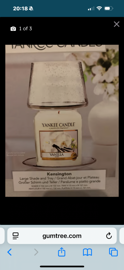 Yankee candle shade and tray 