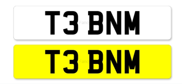 Private number plate 