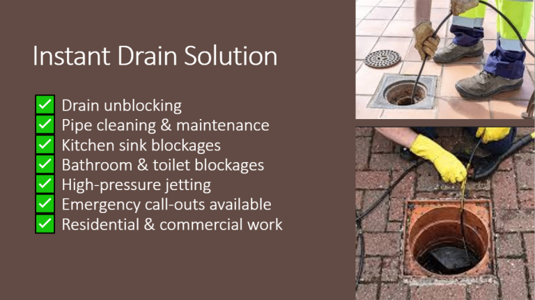 DRAIN & PIPE CLEANING – FAST, RELIABLE & AFFORDABLE 🚰