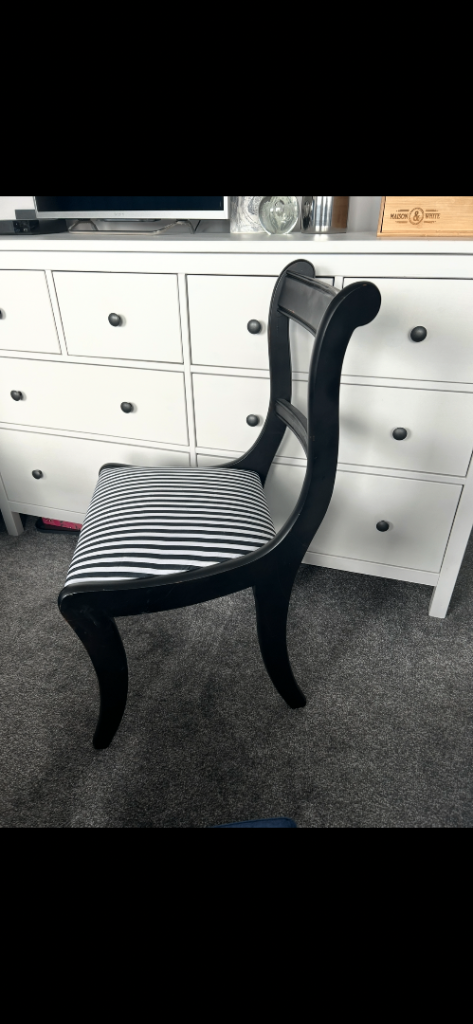 Black Striped chair