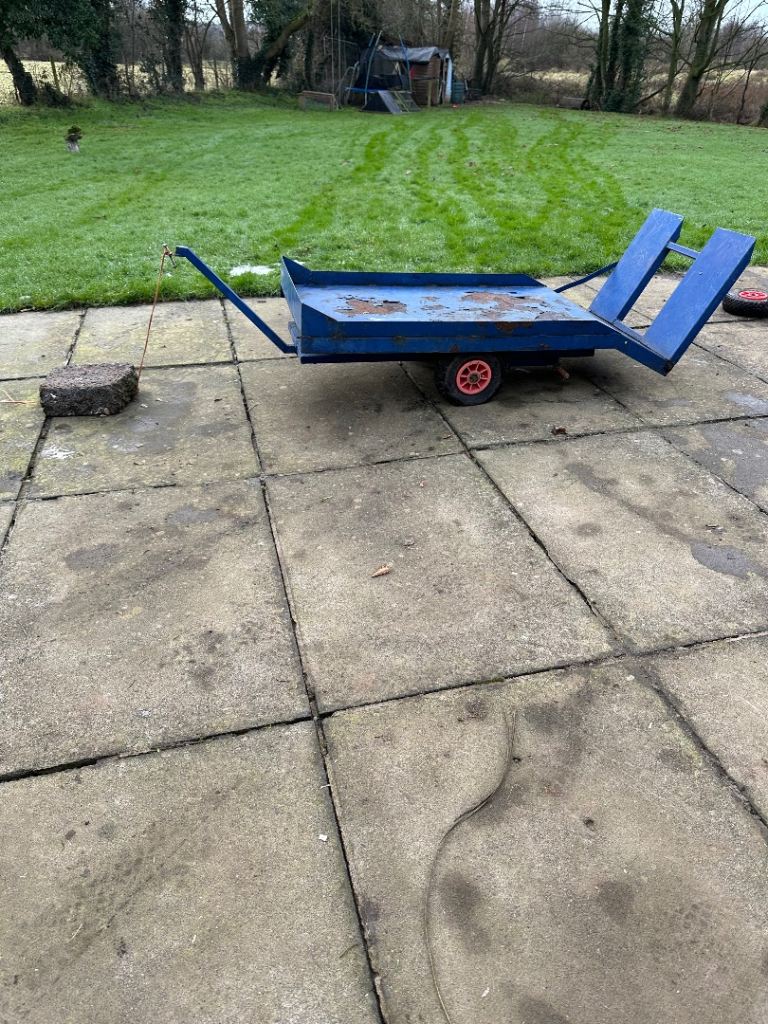 Solid trailer suit ride on mower quad or go kart 