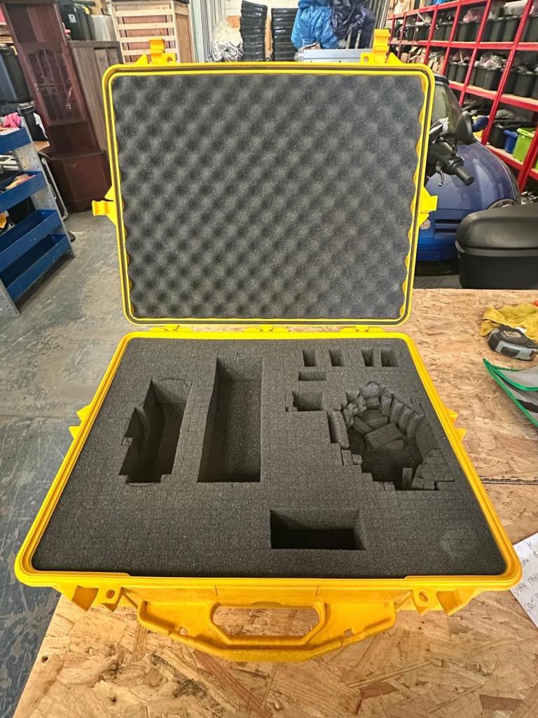 Pelican 1600 Case - Yellow, with Foam Inserts